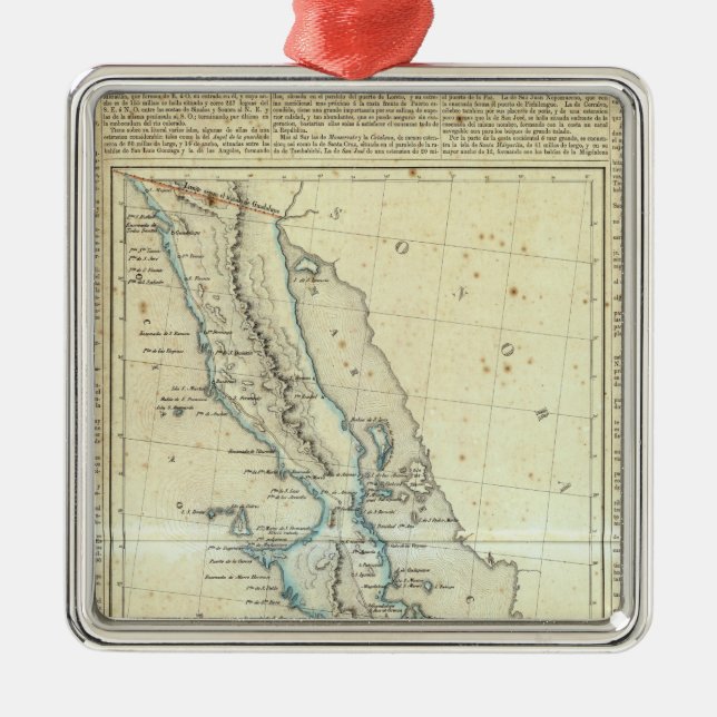 Baja California, Mexico Metal Ornament (Front)