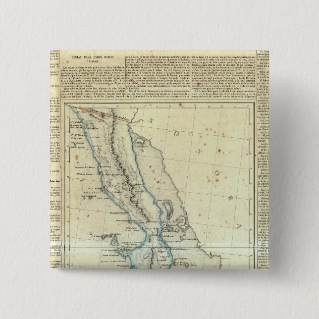 Baja California, Mexico Pinback Button (Front)