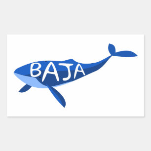 Baja California Mexico Whale Rectangular Sticker