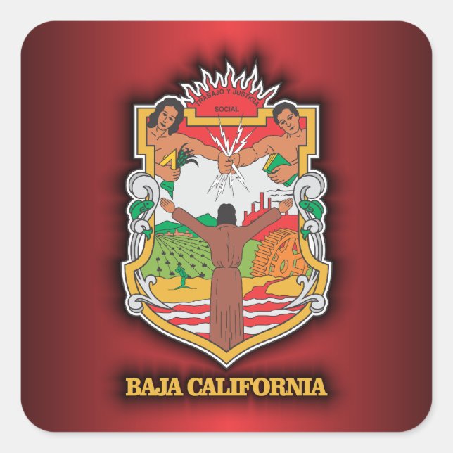 Baja California Square Sticker (Front)