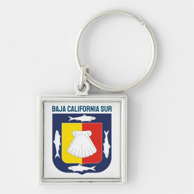Baja California Sur coat of arms Keychain (Front)