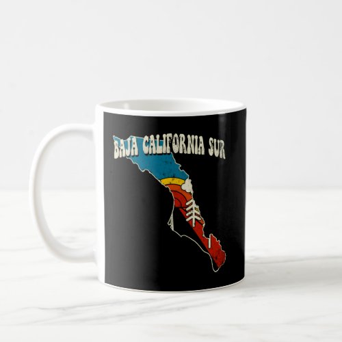 Baja California Sur Mexican State Rainbow Map  Coffee Mug