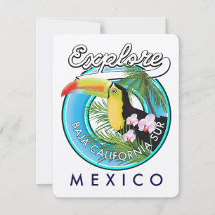 Baja California Sur Mexico retro logo
