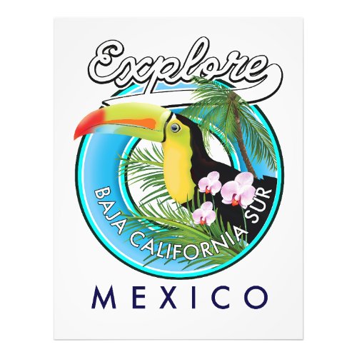 Baja California Sur Mexico retro logo Photo Print