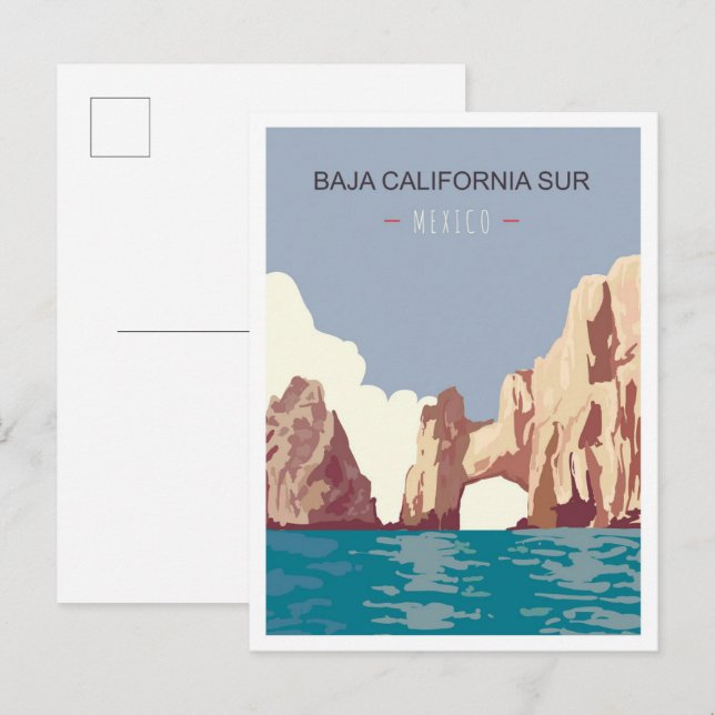 Baja California Sur Mexico Vintage Travel Postcard (Front/Back)