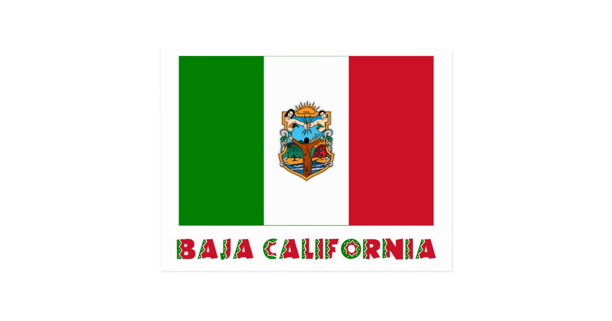 Baja California Unofficial Flag Postcard | Zazzle.com