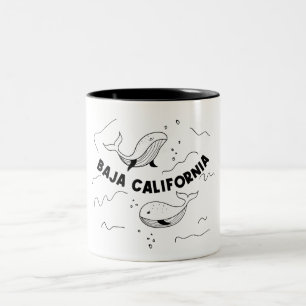 Baja California Whales Two-Tone Coffee Mug