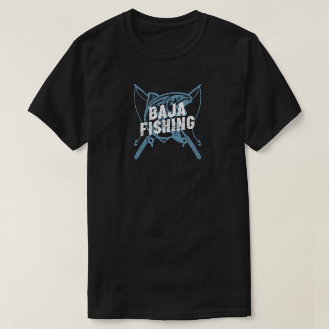 Baja Fishing logo style T-Shirt (Design Front)
