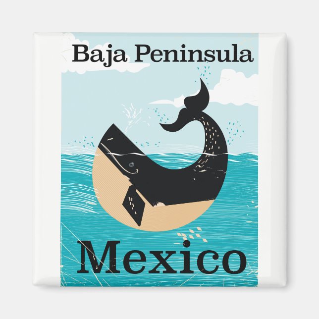 baja peninsula Mexico travel poster Magnet (Front)