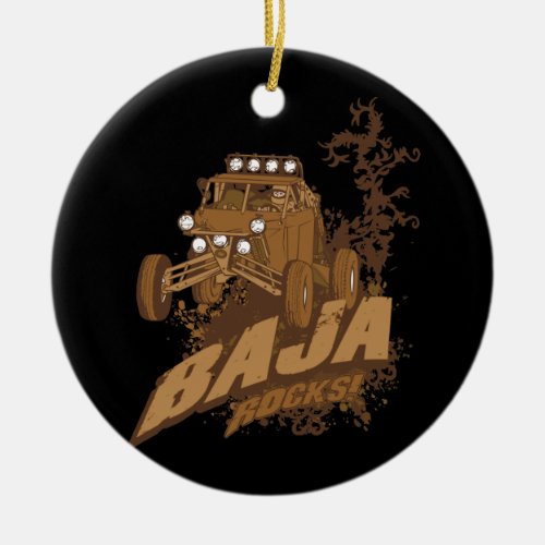 Baja Rocks Ceramic Ornament