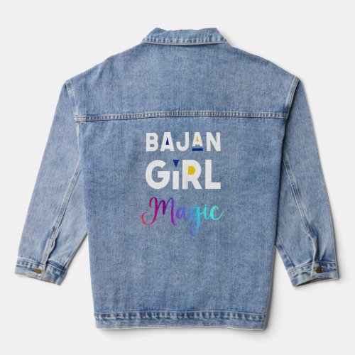 Bajan Girl Magic  Barbados Black Pride Barbadian  Denim Jacket