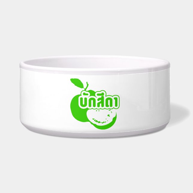 Bak Sida ☆ Farang written in Thai Isaan Dialect ☆ Bowl (Front)