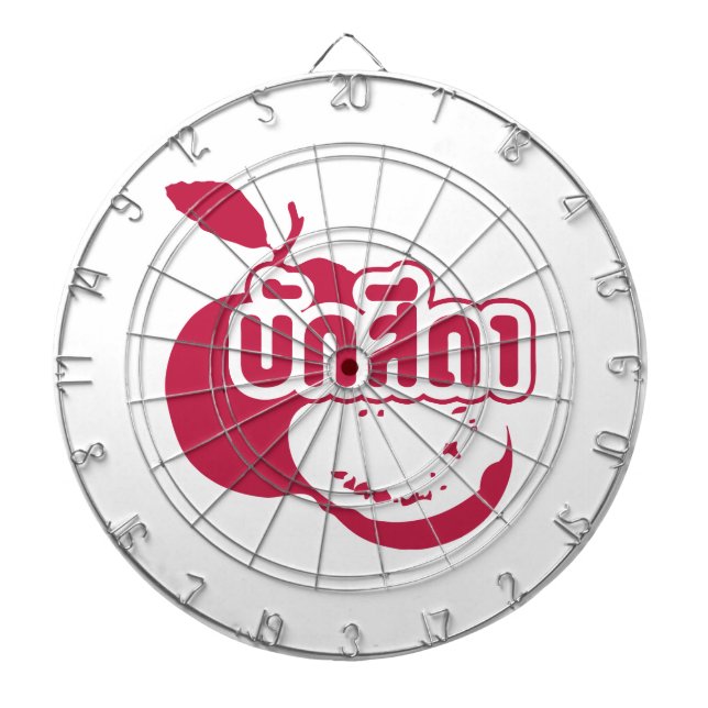 Bak Sida ☆ Farang written in Thai Isaan Dialect ☆ Dartboard With Darts (Front)