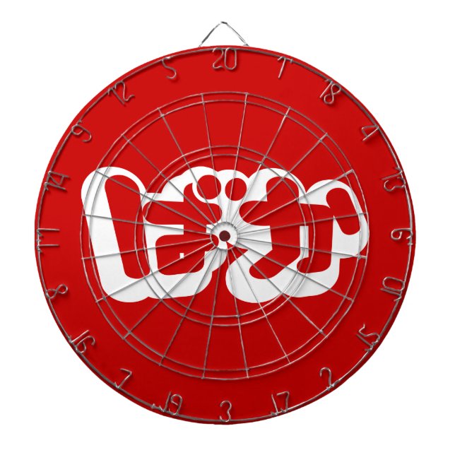 BAKA ばか ~ Fool in Japanese Hiragana Script Dartboard With Darts (Front)