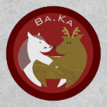 Baka (horse &amp; Deer) Fabric Patch at Zazzle