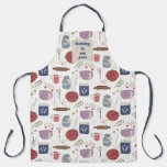 Bake A Pie Fabric Pattern With Customizable Patch  Apron at Zazzle