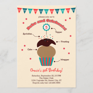 Bake and Celebrate Birthday Invitation