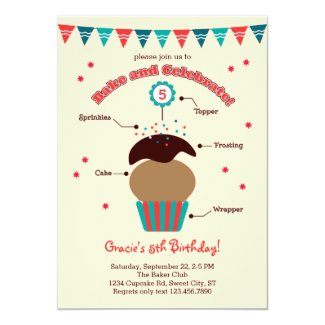 Bake and Celebrate Birthday Invitation