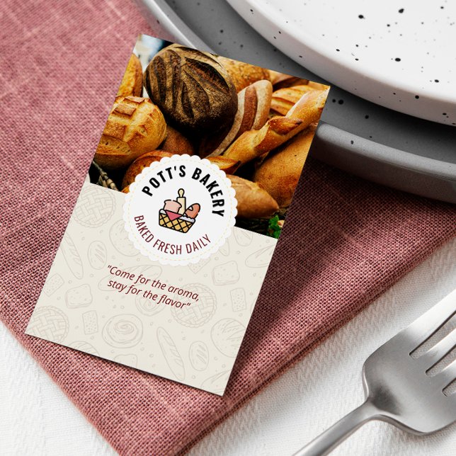 Bake Bakery Business | Baked Daily Bread Business Business Card (Creator Uploaded)