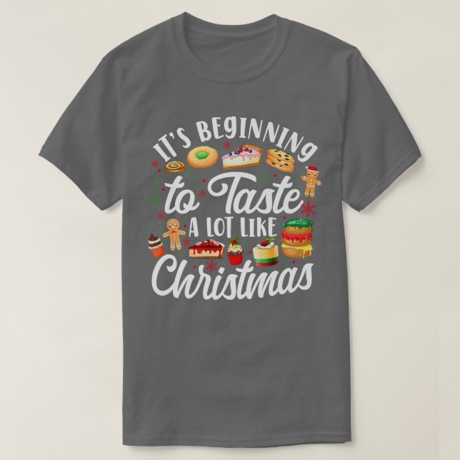Bake Baking Christmas Cookie Gingerbread Man Cupca T-Shirt (Design Front)