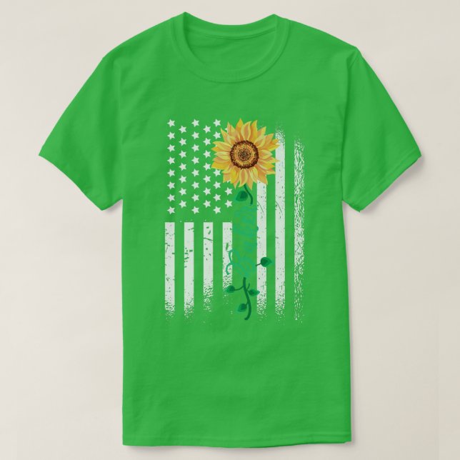 Bake Baking Patriotic American Usa Flag Flower Bak T-Shirt (Design Front)