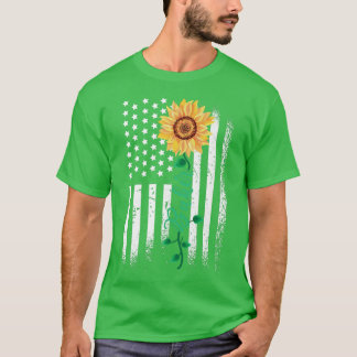 Bake Baking Patriotic American Usa Flag Flower Bak T-Shirt