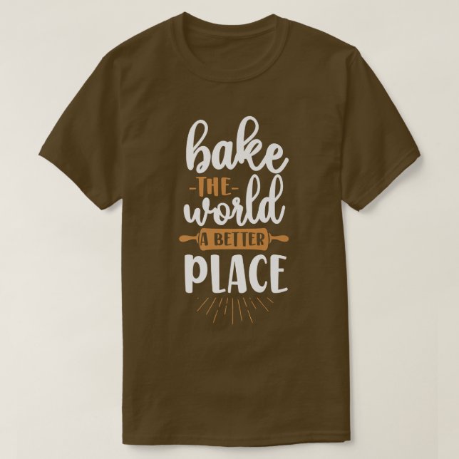 Bake Baking Rolling Pin  T-Shirt (Design Front)