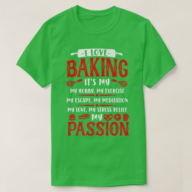 Bake Baking Rolling Pin Whisk   T-Shirt (Design Front)