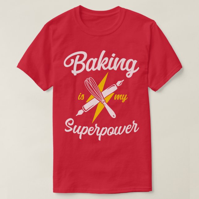Bake Baking Rolling Pin Whisk  T-Shirt (Design Front)