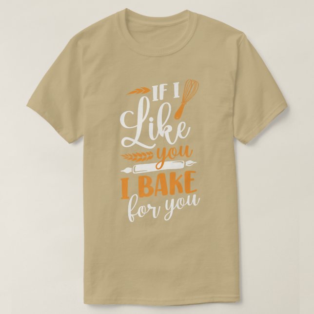 Bake Baking Whisk Rolling Pin  T-Shirt (Design Front)