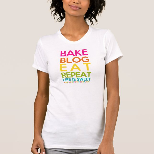 Bake Blog Eat Repeat T-Shirt (Front)