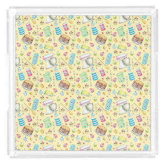 Bake Cake Square Acrylic Tray