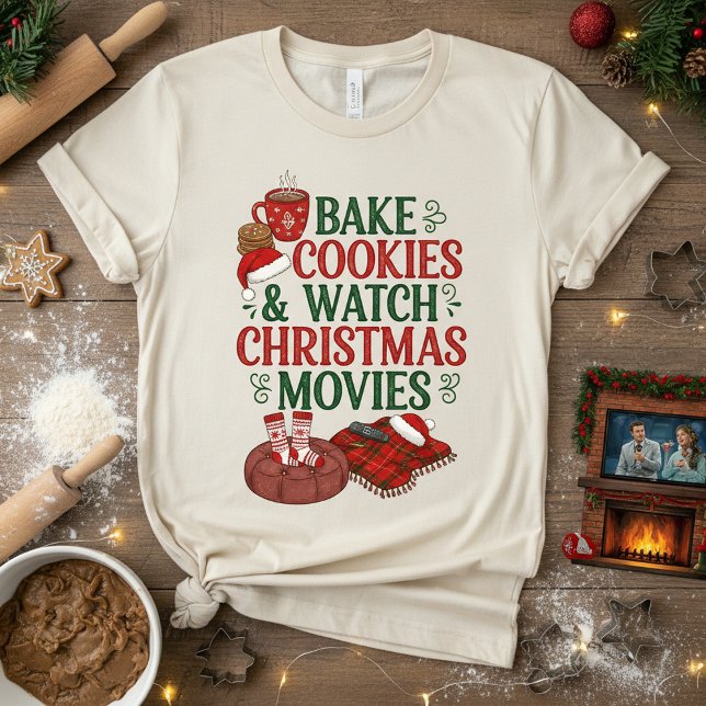 Bake Cookies & Watch Christmas Movies Tri-Blend Shirt (Creator Uploaded)