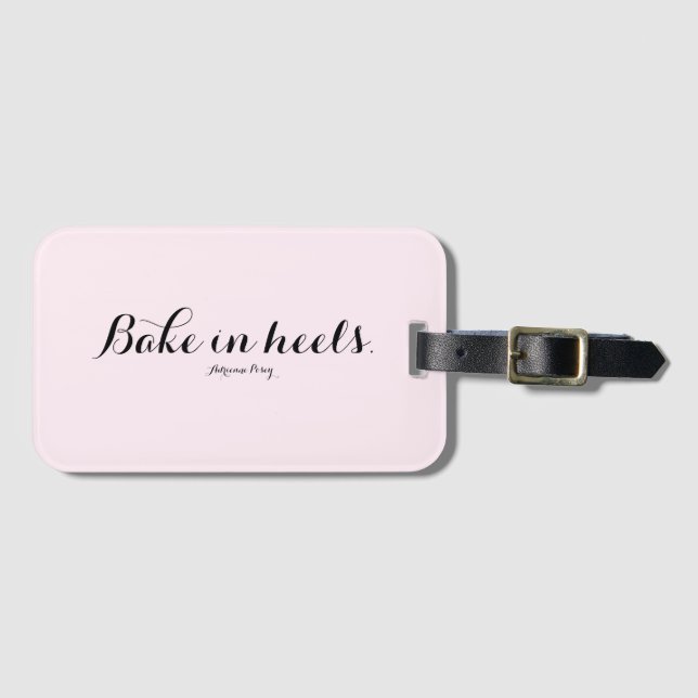 Bake In Heels Luggage Tag (Front Horizontal)
