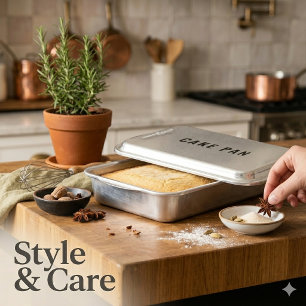 Bake in Style with Custom Text Cake Pan Design