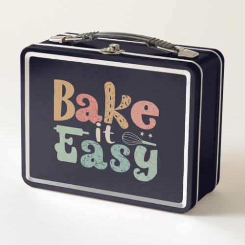 Bake It Easy Metal Lunch Box