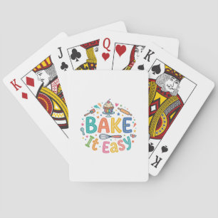 Bake It Easy – Retro Baking Pun T-Shirt Poker Cards