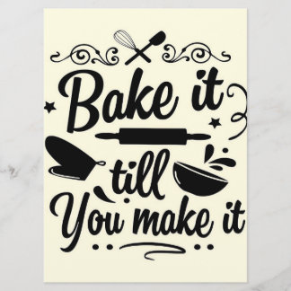 Bake It Till You Make It |Funny Baker Cooking Menu