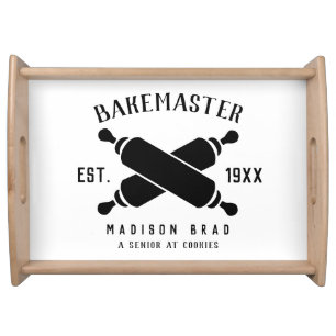 Bake Master Custom Black Text Make Your Own Serving Tray