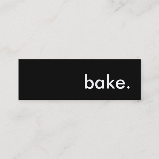 Customizable bake. business card templates