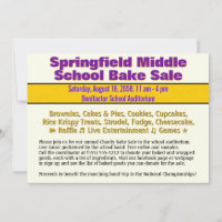 Bake Sale Cat Illustrated Announcement