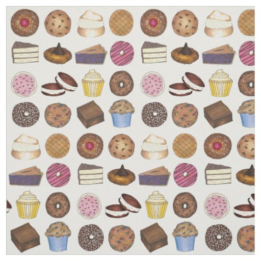 Bake Sale Cookie Cake Pie Donut Brownie Muffin Fabric