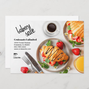bake sale croissants invitation flyer