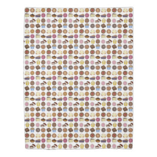 Bake Sale Cupcake Brownie Pie Cake Baked Good Food Duvet Cover