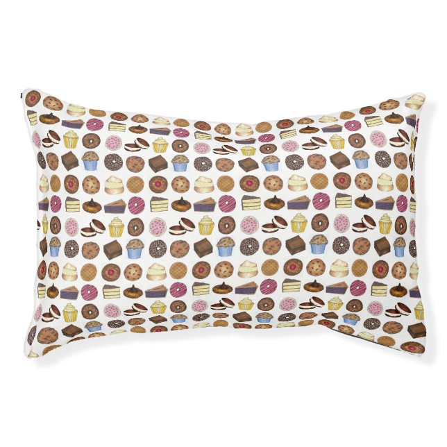 Bake Sale Cupcake Brownie Pie Cake Baked Goods Pet Bed (Front)