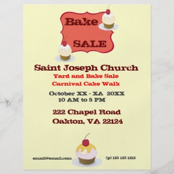 Bake Sale Flyer by happytwitt at Zazzle
