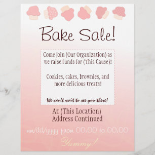 Bake Sale Flyer (Cupcake Border)