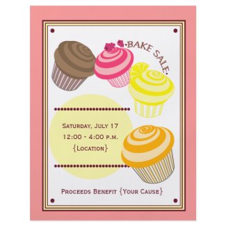 Bake Sale Flyer - Cupcakes