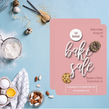 Bake Sale Flyer Invitation by SharonCullars at Zazzle