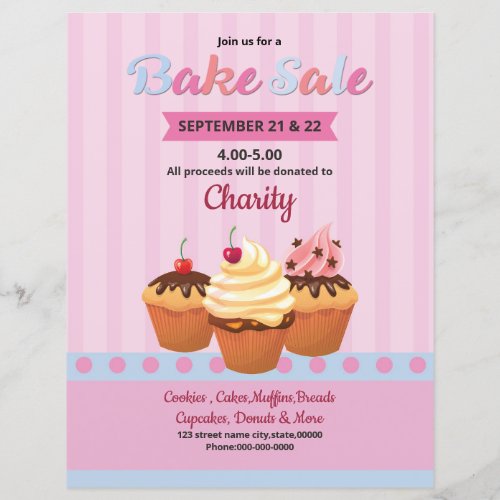 Bake Sale Flyer  Template